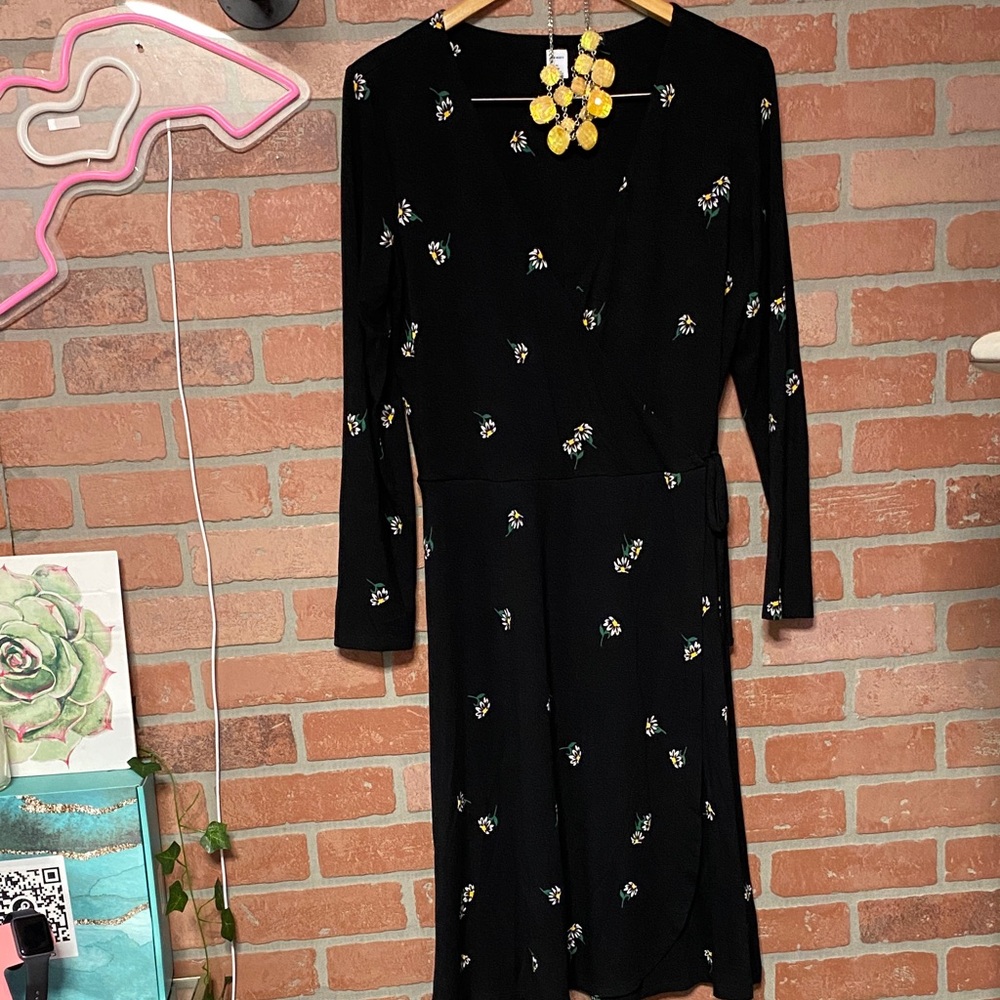 Cute Daisy pattern Stretch  Floral Dress